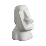 Maxbell Stone Figure Paper Towel Dispenser Container Napkin Holder for Decoration White