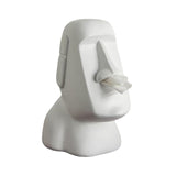 Maxbell Stone Figure Paper Towel Dispenser Container Napkin Holder for Decoration White