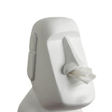Maxbell Stone Figure Paper Towel Dispenser Container Napkin Holder for Decoration White