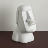 Maxbell Stone Figure Paper Towel Dispenser Container Napkin Holder for Decoration White