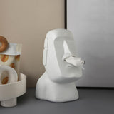 Maxbell Stone Figure Paper Towel Dispenser Container Napkin Holder for Decoration White