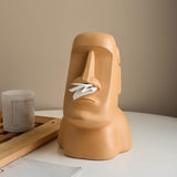 Maxbell Stone Figure Paper Towel Dispenser Container Napkin Holder for Decoration Orange