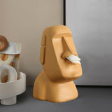 Maxbell Stone Figure Paper Towel Dispenser Container Napkin Holder for Decoration Orange