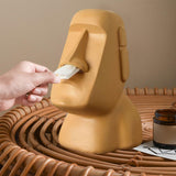 Maxbell Stone Figure Paper Towel Dispenser Container Napkin Holder for Decoration Orange