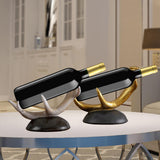Maxbell Nordic Style Single Bottle Wine Rack Crafts for Wine Cabinet Tabletop Wood
