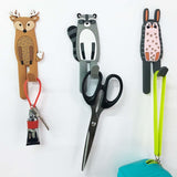 Maxbell Magnetic Hooks Shower Towel Hooks Key Storage Holder for Home Bathroom Raccoon Bear Rabbit