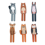 Maxbell Magnetic Hooks Shower Towel Hooks Key Storage Holder for Home Bathroom Raccoon Bear Rabbit