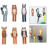 Maxbell Magnetic Hooks Shower Towel Hooks Key Storage Holder for Home Bathroom Raccoon Bear Rabbit