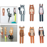 Maxbell Magnetic Hooks Shower Towel Hooks Key Storage Holder for Home Bathroom Raccoon Bear Rabbit