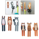 Maxbell Magnetic Hooks Shower Towel Hooks Key Storage Holder for Home Bathroom Raccoon Bear Rabbit