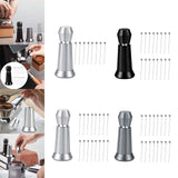 Maxbell Coffee Stirrer Hand Distribution Coffee Stirring Tool Birthday Gifts Silver 1 Set Needles