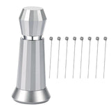 Maxbell Coffee Stirrer Hand Distribution Coffee Stirring Tool Birthday Gifts Silver 1 Set Needles
