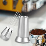 Maxbell Coffee Stirrer Hand Distribution Coffee Stirring Tool Birthday Gifts Silver 1 Set Needles
