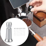 Maxbell Coffee Stirrer Hand Distribution Coffee Stirring Tool Birthday Gifts Silver 1 Set Needles