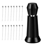 Maxbell Coffee Stirrer Hand Distribution Coffee Stirring Tool Birthday Gifts 2 Sets Needles Black