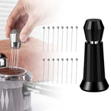 Maxbell Coffee Stirrer Hand Distribution Coffee Stirring Tool Birthday Gifts 2 Sets Needles Black
