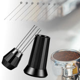 Maxbell Coffee Stirrer Hand Distribution Coffee Stirring Tool Birthday Gifts 2 Sets Needles Black