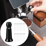 Maxbell Coffee Stirrer Hand Distribution Coffee Stirring Tool Birthday Gifts 2 Sets Needles Black