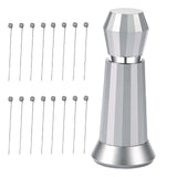 Maxbell Coffee Stirrer Hand Distribution Coffee Stirring Tool Birthday Gifts Silver 2 Set Needles