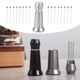 Maxbell Coffee Stirrer Hand Distribution Coffee Stirring Tool Birthday Gifts Silver 2 Set Needles