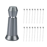Maxbell Coffee Stirrer Hand Distribution Coffee Stirring Tool Birthday Gifts Gray 2 Set Needles