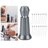 Maxbell Coffee Stirrer Hand Distribution Coffee Stirring Tool Birthday Gifts Gray 2 Set Needles