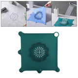 Maxbell Shower Drain Catcher Easy to Clean Reusable for Kitchen Bathroom Sink Dark Green