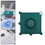 Maxbell Shower Drain Catcher Easy to Clean Reusable for Kitchen Bathroom Sink Dark Green