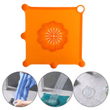 Maxbell Shower Drain Catcher Easy to Clean Reusable for Kitchen Bathroom Sink Orange