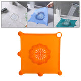 Maxbell Shower Drain Catcher Easy to Clean Reusable for Kitchen Bathroom Sink Orange