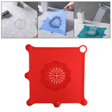 Maxbell Shower Drain Catcher Easy to Clean Reusable for Kitchen Bathroom Sink Red