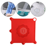 Maxbell Shower Drain Catcher Easy to Clean Reusable for Kitchen Bathroom Sink Red
