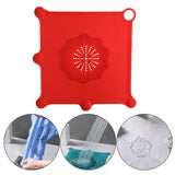 Maxbell Shower Drain Catcher Easy to Clean Reusable for Kitchen Bathroom Sink Red