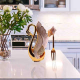 Maxbell Swan Tableware Holder Base Tableware Organizer Kitchen Storage Rack Display fork