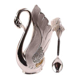 Maxbell Swan Tableware Holder Base Tableware Organizer Kitchen Storage Rack Display Silver Spoon