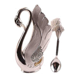 Maxbell Swan Tableware Holder Base Tableware Organizer Kitchen Storage Rack Display Silver Spoon