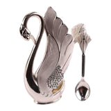 Maxbell Swan Tableware Holder Base Tableware Organizer Kitchen Storage Rack Display Silver Spoon