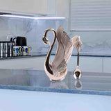 Maxbell Swan Tableware Holder Base Tableware Organizer Kitchen Storage Rack Display Silver Spoon