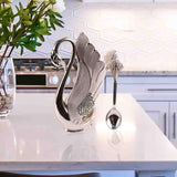 Maxbell Swan Tableware Holder Base Tableware Organizer Kitchen Storage Rack Display Silver Spoon