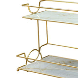 Maxbell 2 Tiers Standing Rack Storage Shelf for Bedroom Dressing Table Living Room StyleC