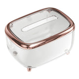 Maxbell Tissue Box holder Pet,ABS Clear Convenient for Office Bedroom Kitchen Gold