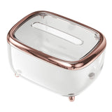 Maxbell Tissue Box holder Pet,ABS Clear Convenient for Office Bedroom Kitchen Gold