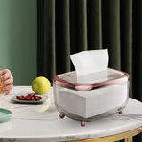 Maxbell Tissue Box holder Pet,ABS Clear Convenient for Office Bedroom Kitchen Gold