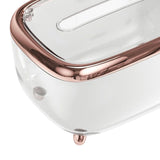 Maxbell Tissue Box holder Pet,ABS Clear Convenient for Office Bedroom Kitchen Gold