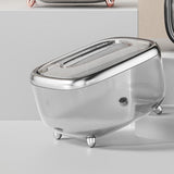 Maxbell Tissue Box holder Pet,ABS Clear Convenient for Office Bedroom Kitchen Slivery