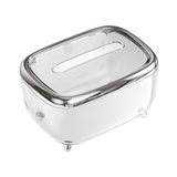 Maxbell Tissue Box holder Pet,ABS Clear Convenient for Office Bedroom Kitchen Slivery