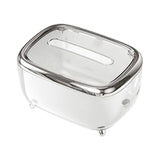 Maxbell Tissue Box holder Pet,ABS Clear Convenient for Office Bedroom Kitchen Slivery
