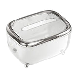 Maxbell Tissue Box holder Pet,ABS Clear Convenient for Office Bedroom Kitchen Slivery