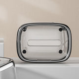 Maxbell Tissue Box holder Pet,ABS Clear Convenient for Office Bedroom Kitchen Black