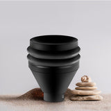 Maxbell Silicone Coffee Grinder Powder Outlet Parts for Cafe Kitchen Black Large